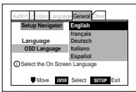 PIONEER PDV-LC20 - Choose an OSD menu language. - 1
