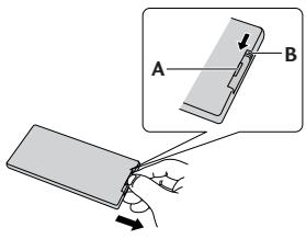 PIONEER PDV-LC20 - Pull out the battery holder as shown below. - 1