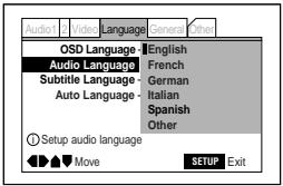 PIONEER PDV-LC20 - Audio Language - 1