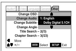 PIONEER PDV-LC20 - Change Audio - 1