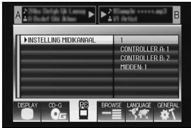 PIONEER SEP-C1 - Een MIDI-kanaal instellen - 1