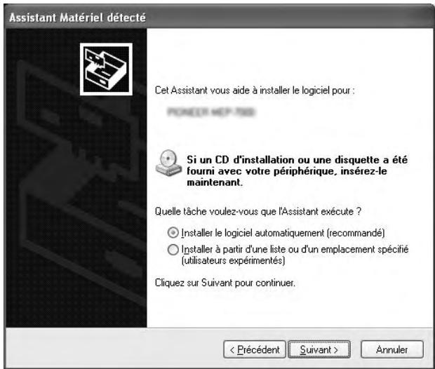 PIONEER SEP-C1 - Connexion de cette unité à l'ordinateur - 2
