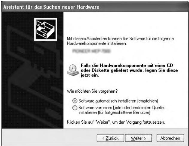 PIONEER SEP-C1 - Schlieben Sie das USB-Kabel an diesen Gerät und an den Personalcomputer an. - 2