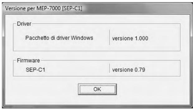 PIONEER SEP-C1 - Controllo della versione del driver - 1