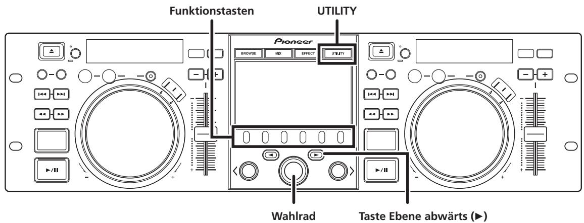 PIONEER SEP-C1 - GEBRAUCH DES UTILITY-BILDSCHIRMS - 1
