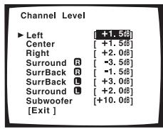 PIONEER VSX-AX3-K - Channel Level - 5
