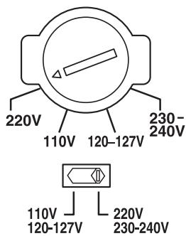 PIONEER VSX-AX3-K - There are two VOLTAGE SELECTORS. Be sure both of these are set correctly. Always check that these selectors are set properly before plugging the power cord into the wall outlet. - 1