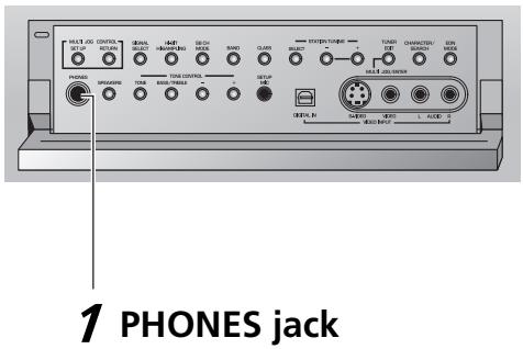PIONEER VSX-AX3-K - Using Headphones - 1