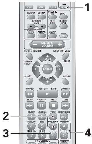 PIONEER VSX-AX3-K - Adjusting Bass and Treble - 1