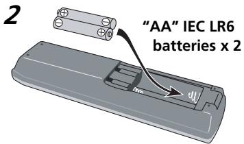 PIONEER VSX-AX3-K - Loading the batteries - 2