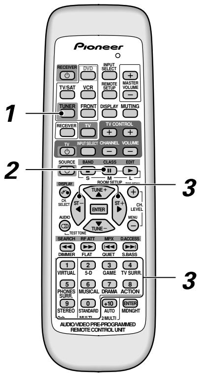 PIONEER VSX-C300(-S) - Comment rappeler des stations mémorisées - 1