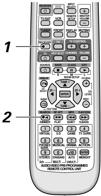 PIONEER VSX-C300(-S) - Perambiare la Luminosità del Display (tasto DIMMER) - 1