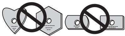 PIONEER CDJ-1000MK3 - ■ Speel geen discs af die een afwijkende vorm hebben - 1