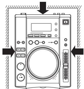 PIONEER CDJ-200 - Voorzorgsmaatregelen betreffende de opstelling - 2