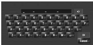 PIONEER CNDV-900HD - Enter the password for authentication that you obtained, then touch [OK]. - 1