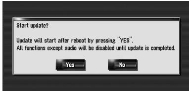 PIONEER CNDV-900HD - Touch [Yes] to start the update. - 1