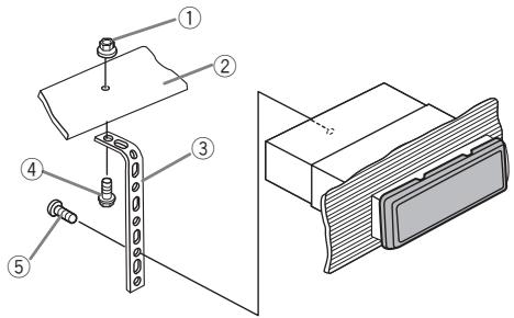 PIONEER DEH-1300MP - Installieren Sie das Gerät wie in der Abbildung gezeigt. - 1