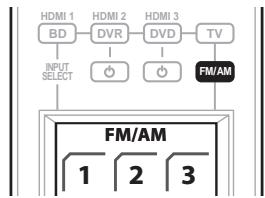 PIONEER LX01BD - Mettez la télécommande en mode FM/AM. - 1