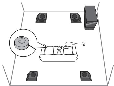 PIONEER LX01BD - Placez le microphone à votre position d'écoute normale. - 1
