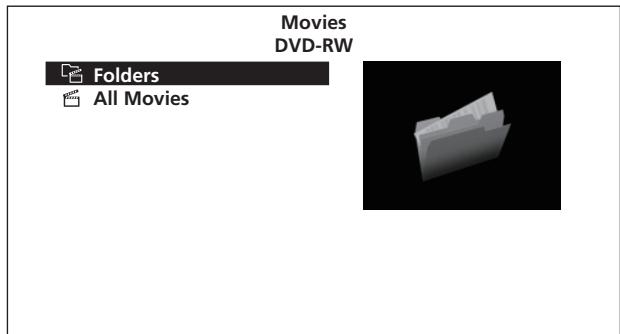 PIONEER LX01BD - Sélectionnez Folders ou All Movies. - 1