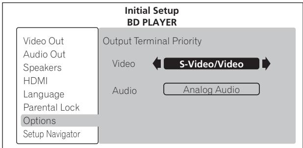 PIONEER LX01BD - Sélectionnez la prise devant restituer les signaux vidéo. - 2
