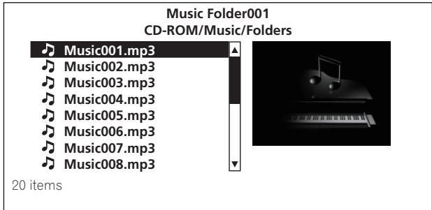 PIONEER LX01BD - Sélectionnez et validez le fichier que vous voulez lire. - 1