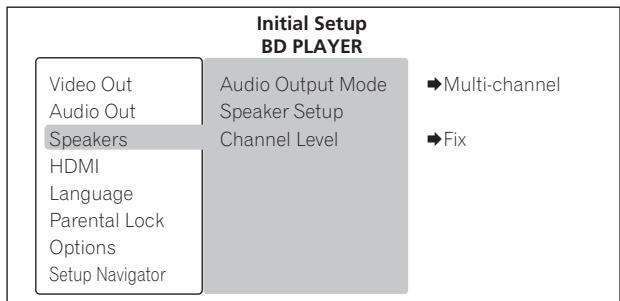PIONEER LX01BD - Sélectionnez et validez Speakers. - 2