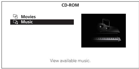 PIONEER LX03BD - ↓ Sélectionnez Music. - 1