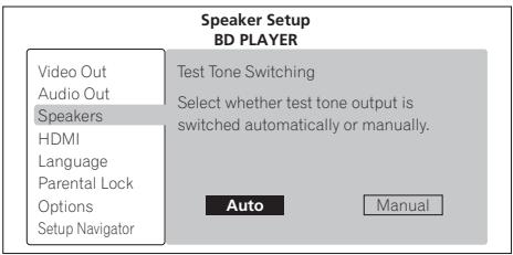 PIONEER LX03BD - Sélectionnez et validez la façon dont l'enceinte à régler doit changée. - 1