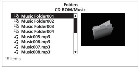 PIONEER LX03BD - Sélectionnez le dossier contenant le fichier que vous voulez lire. - 1