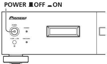 POWER OFF ON Pioneer POWER STANDARD OFF - ON POWER AUDIO 25