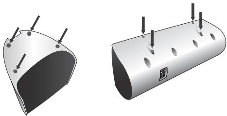 PIONEER S-11 - Bevestigen van de antislipkussentjes - 1