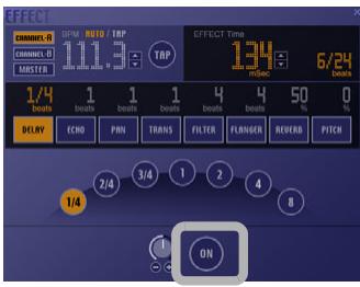PIONEER SVJ-DL01 - Click the [Effect ON/OFF] button. - 2