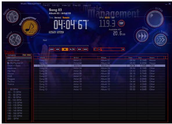 PIONEER SVJ-DL01 - Click [File] and then [Music Management]. - 1
