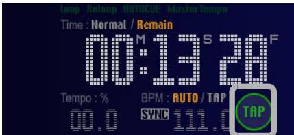 PIONEER SVJ-DL01 - Using the [TAP] button to Re-detect the BPM - 1