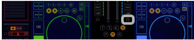 PIONEER SVJ-DL01 - Click the headphone cue for player B. - 1