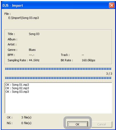 PIONEER SVJ-DL01 - Click the first song you want to play and then click the [Open] button. - 2