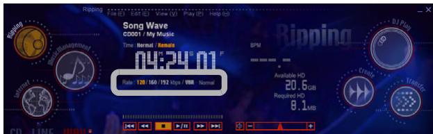 PIONEER SVJ-DL01 - Click the bit rate to set it. - 1