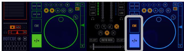 PIONEER SVJ-DL01 - After pressing the [▶/III] button at the position you want to cue up player B, click the [CUE] button. - 1