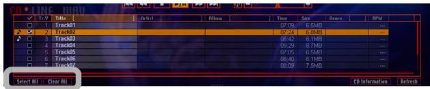 PIONEER SVJ-DL01 - Selecting or Clearing All Songs - 1