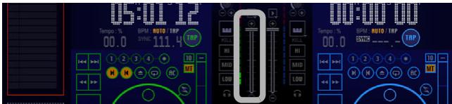 PIONEER SVJ-DL01 - Drag the slider of the [Channel Fader] of Player A upwards (Other than Volume 0). - 1