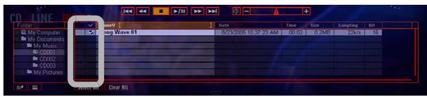 PIONEER SVJ-DL01 - Click the check boxes of songs you wish to import. - 1