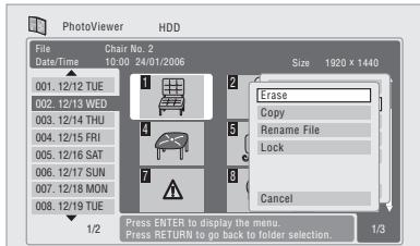 PIONEER SX-SW505HX (RCS-656HX) - Select 'Erase' or 'Erase Folder'. - 1