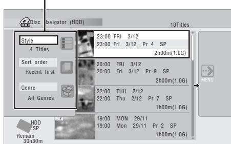 PIONEER SX-SW505HX (RCS-656HX) - Display the View Options panel. - 1