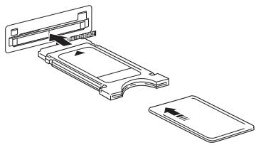 PIONEER SX-SW505HX (RCS-656HX) - Insert the CA module into the card slot as far as it will go. - 1