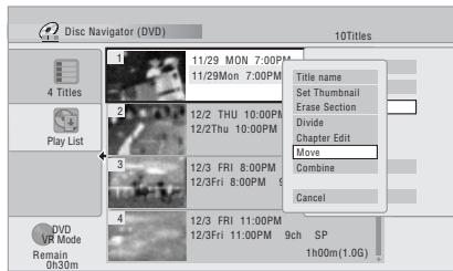 PIONEER SX-SW505HX (RCS-656HX) - Select 'Edit' > 'Move' from the command list. - 1