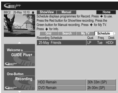 PIONEER SX-SW505HX (RCS-656HX) - Select 'Schedule' from the Menu bar. - 1