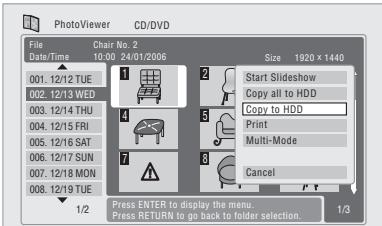 PIONEER SX-SW505HX (RCS-656HX) - Select 'Copy to HDD' from the menu. - 1