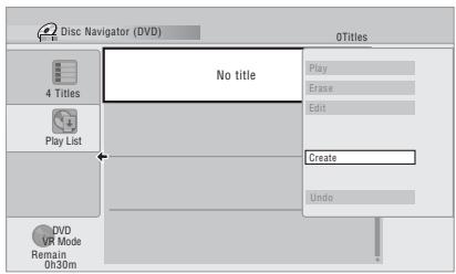 PIONEER SX-SW505HX (RCS-656HX) - Select 'Create' from the command menu panel. - 1