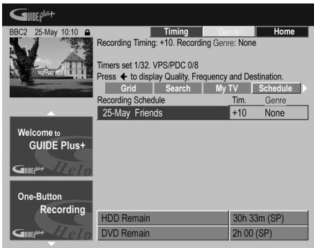 PIONEER SX-SW505HX (RCS-656HX) - Press to access the extended recording options: - 1